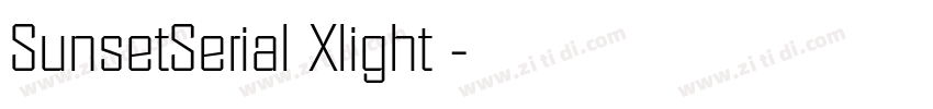 SunsetSerial Xlight 字体转换 SunsetSerial Xlight 字体转换